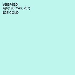#BEF6ED - Ice Cold Color Image