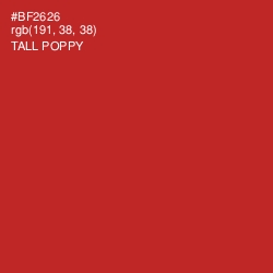 #BF2626 - Tall Poppy Color Image