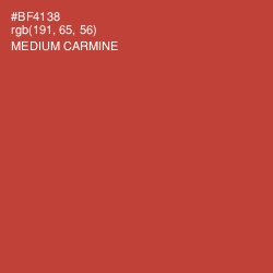 #BF4138 - Medium Carmine Color Image