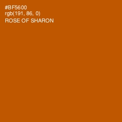 #BF5600 - Rose of Sharon Color Image