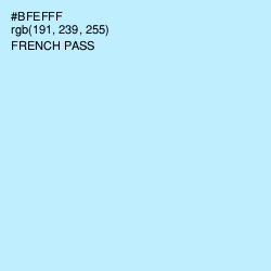 #BFEFFF - French Pass Color Image