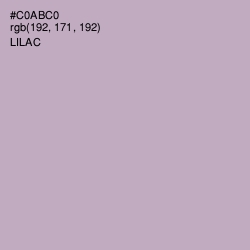 #C0ABC0 - Lilac Color Image