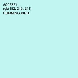 #C0F5F1 - Humming Bird Color Image