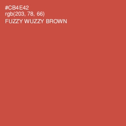 #CB4E42 - Fuzzy Wuzzy Brown Color Image