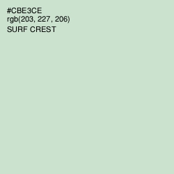 #CBE3CE - Surf Crest Color Image