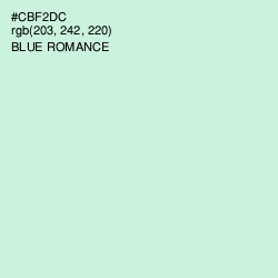 #CBF2DC - Blue Romance Color Image