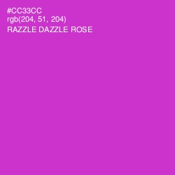 #CC33CC - Razzle Dazzle Rose Color Image