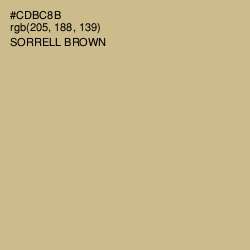 #CDBC8B - Sorrell Brown Color Image