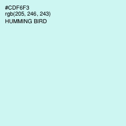 #CDF6F3 - Humming Bird Color Image