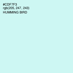 #CDF7F3 - Humming Bird Color Image