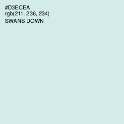 #D3ECEA - Swans Down Color Image