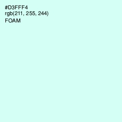 #D3FFF4 - Foam Color Image