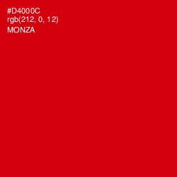 #D4000C - Monza Color Image