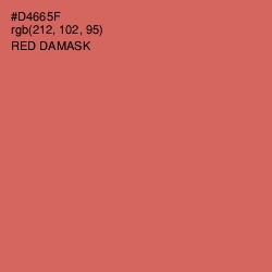 #D4665F - Red Damask Color Image