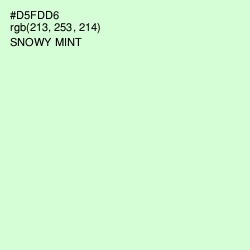 #D5FDD6 - Snowy Mint Color Image