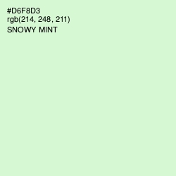 #D6F8D3 - Snowy Mint Color Image