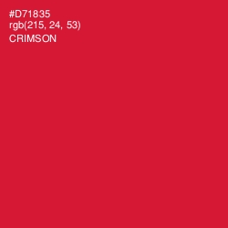 #D71835 - Crimson Color Image