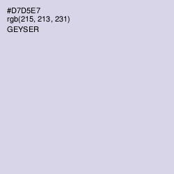 #D7D5E7 - Geyser Color Image