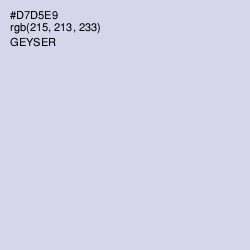 #D7D5E9 - Geyser Color Image