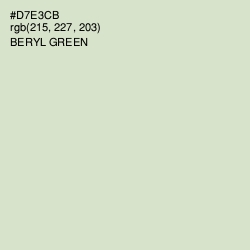 #D7E3CB - Beryl Green Color Image