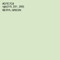 #D7E7C8 - Beryl Green Color Image
