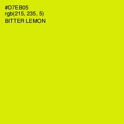 #D7EB05 - Bitter Lemon Color Image