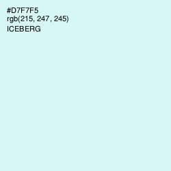 #D7F7F5 - Iceberg Color Image