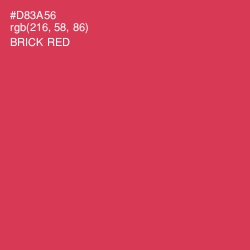#D83A56 - Brick Red Color Image