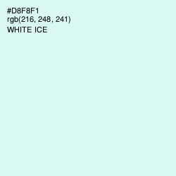 #D8F8F1 - White Ice Color Image