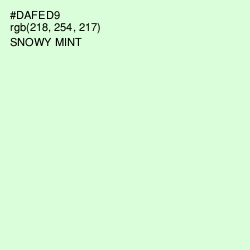 #DAFED9 - Snowy Mint Color Image
