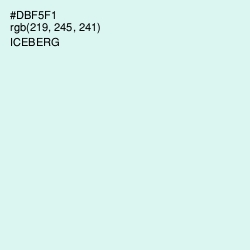 #DBF5F1 - Iceberg Color Image