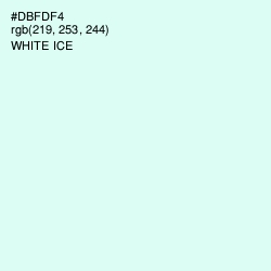 #DBFDF4 - White Ice Color Image