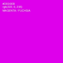 #DE00EB - Magenta / Fuchsia Color Image