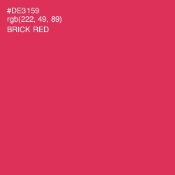 #DE3159 - Brick Red Color Image