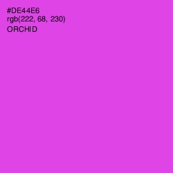 #DE44E6 - Orchid Color Image