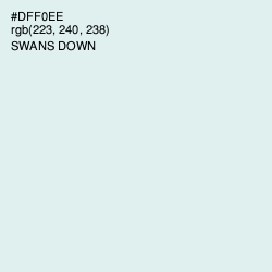 #DFF0EE - Swans Down Color Image