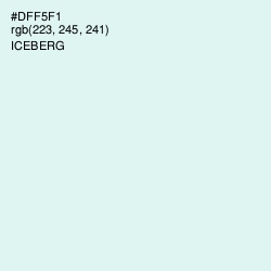 #DFF5F1 - Iceberg Color Image