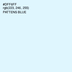 #DFF6FF - Pattens Blue Color Image