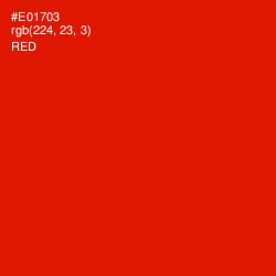 #E01703 - Red Color Image