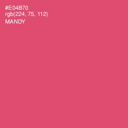 #E04B70 - Mandy Color Image