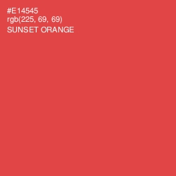 #E14545 - Sunset Orange Color Image