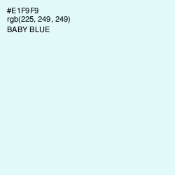 #E1F9F9 - Baby Blue Color Image