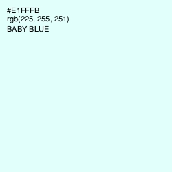 #E1FFFB - Baby Blue Color Image