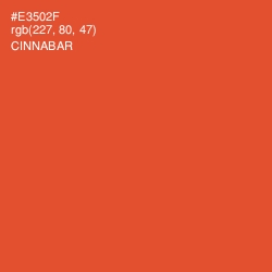 #E3502F - Cinnabar Color Image
