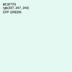 #E3F7F3 - Off Green Color Image