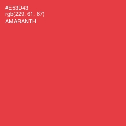 #E53D43 - Amaranth Color Image
