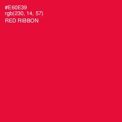 #E60E39 - Red Ribbon Color Image