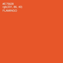 #E75628 - Flamingo Color Image