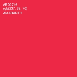 #ED2746 - Amaranth Color Image