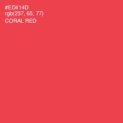 #ED414D - Coral Red Color Image